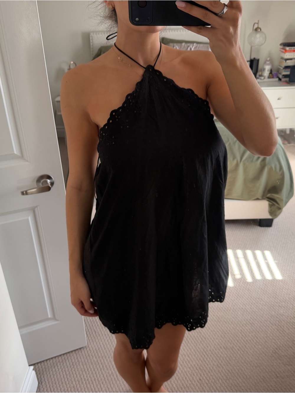 H&M Cotton Mini Halter Dress